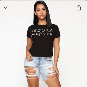 FASHION NOVA “Tequila Por Favor” Crop Top